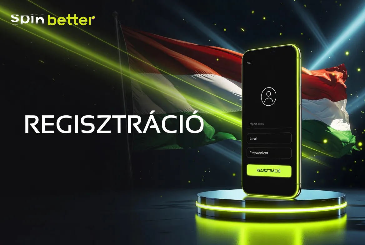 SpinBetter regisztráció nyitóűrlapja a pénznemválasztóval